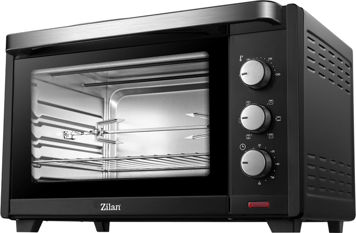 Zilan - XL 45L elektrische oven - Dubbel glas - Geëmailleerd