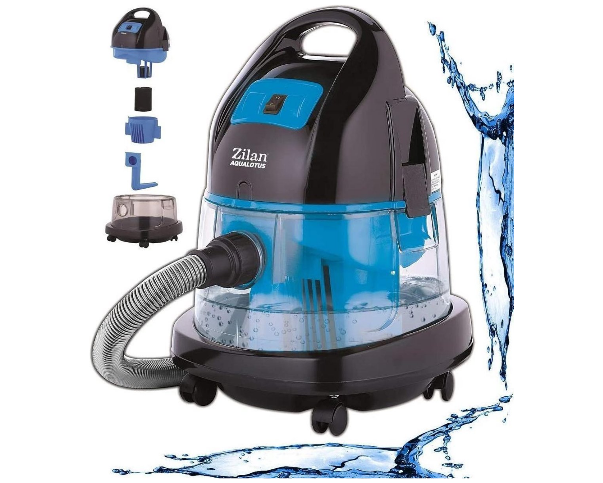 Zilan - Alleszuiger - Waterzuiger - Stofzuiger zonder zak - Met waterfilter - 2000 watt - voor binnen en buitenreiniging